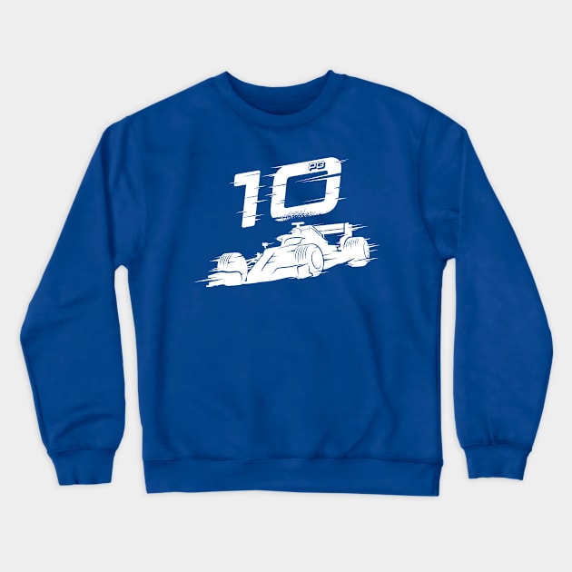 We Race On! 10 [White] Crewneck Sweatshirt by DCLawrenceUK